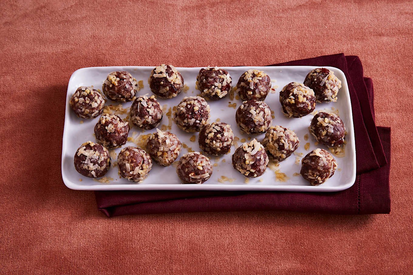Homemade Chocolate Truffles with Dried Cherries and Dates